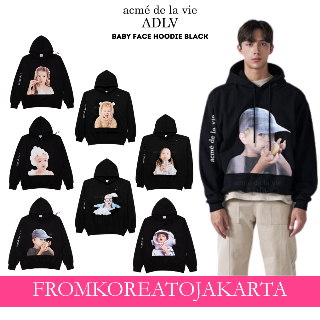 ADLV BABY FACE HOODIE BLACK