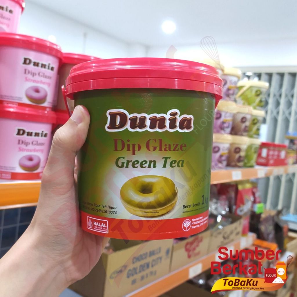 Dunia Eco Glaze 1 kg Saus Cokelat Taro Strawberry Tiramisu White Green Tea Toping Donat Coklat Strob