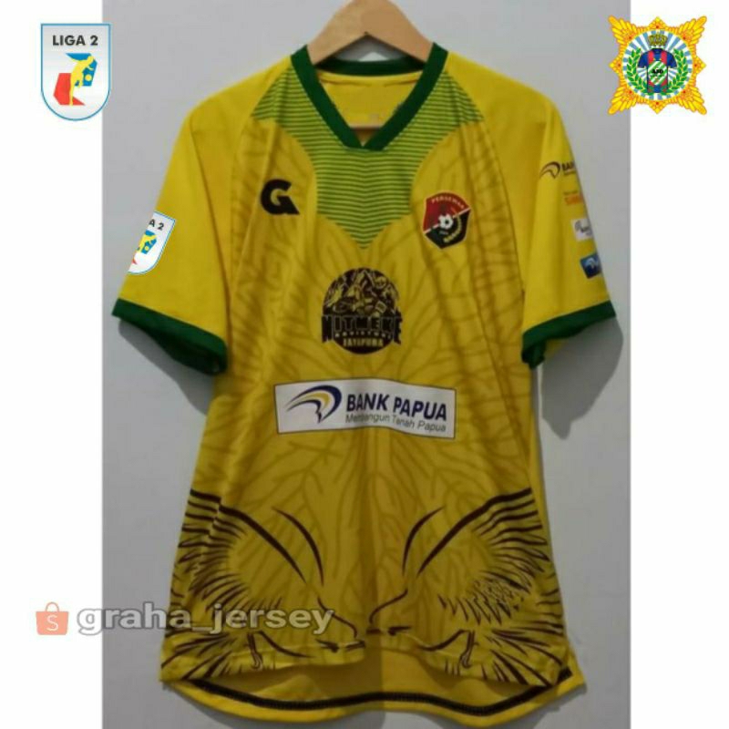 Jersey PERSEWAR WAROPEN Home 2022 - 2023 Liga 2 Kuning PRINTING Lokal