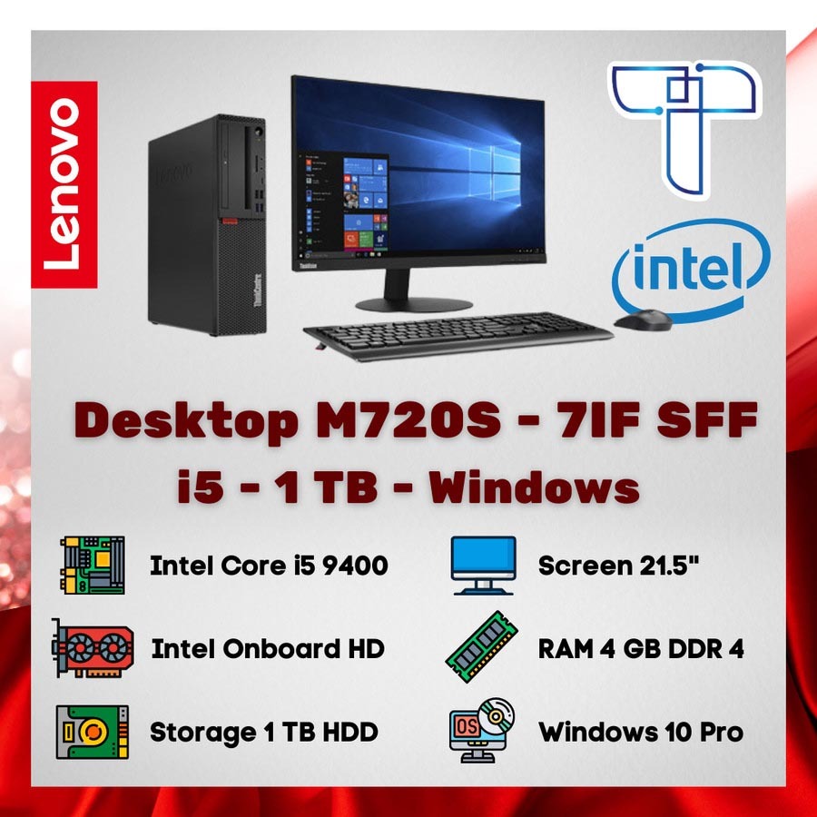Desktop PC Lenovo M720S 7IF - i5 - 1 Tb HDD - Win 10 Pro