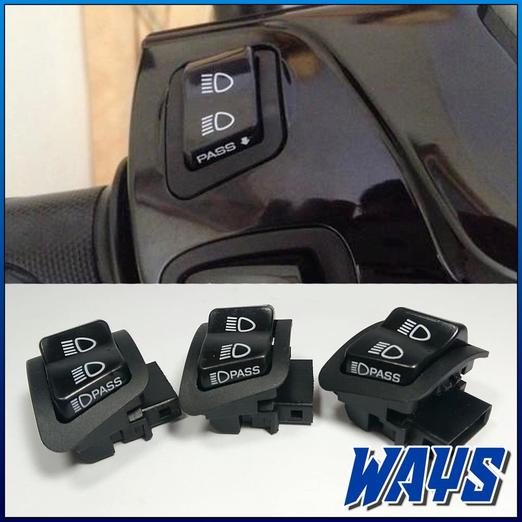 Saklar Lampu Tombol Pass Beam Dim Dimmer 3 Fungsi Lampu Tembak Motor Honda Vario 125 150 LED