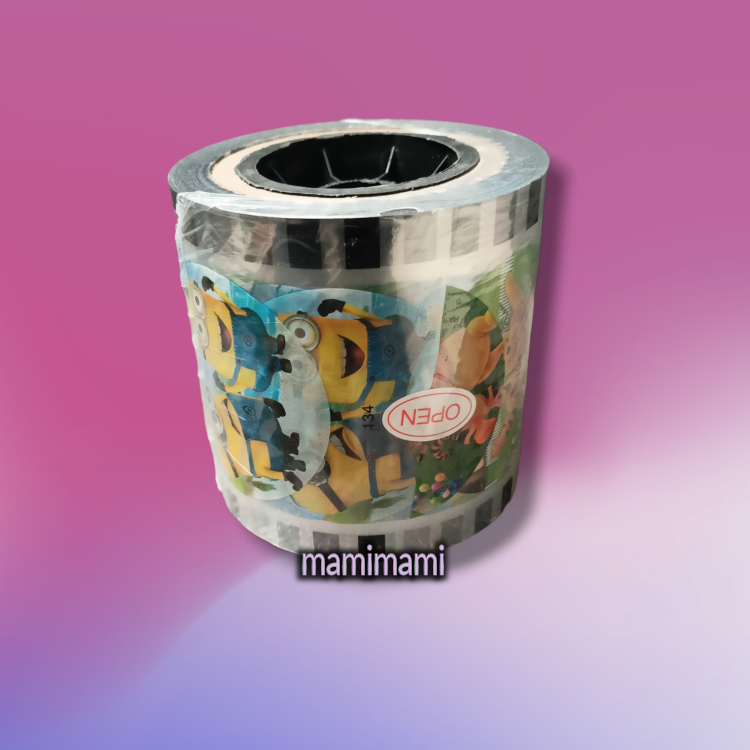 RB Plastik Seal Cup Polos - Motif Plastic Lid Sealer Cup Motip (Kartun Buah Daun Teh Drink 4in1