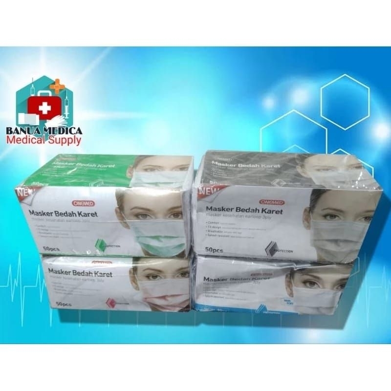 Masker bedah karet medis Earloop Onemed