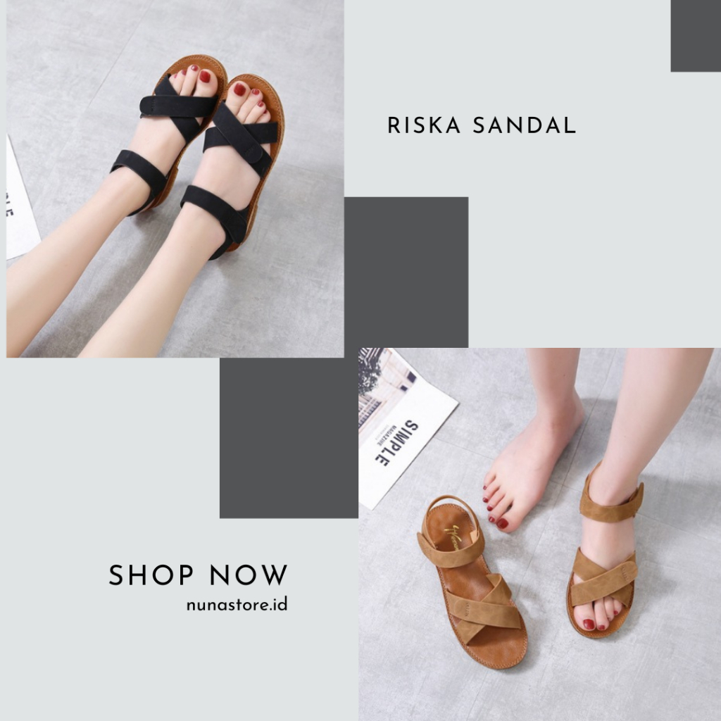 RISKA SANDAL WANITA / SANDAL FLAT WANITA / SANDAL WANITA