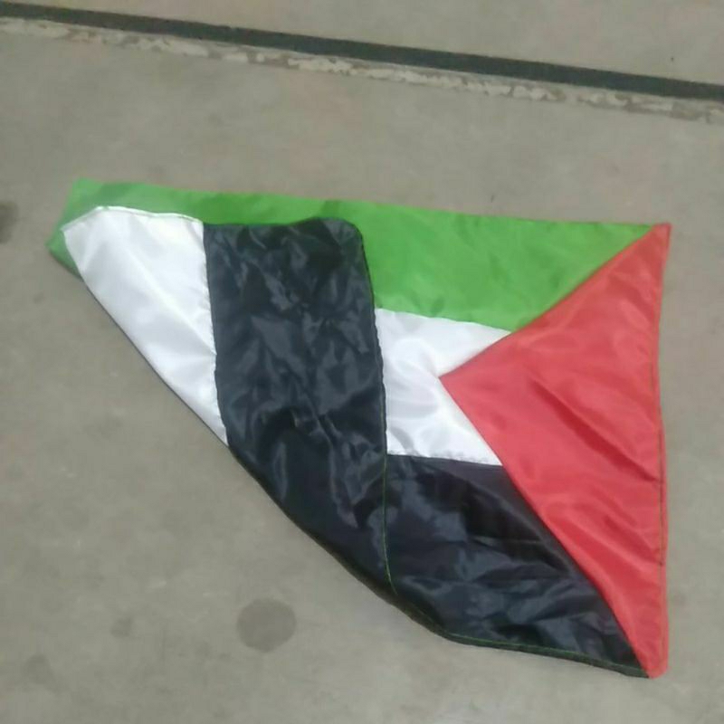 Bendera Palestina Bahan peles Ukuran Sedang