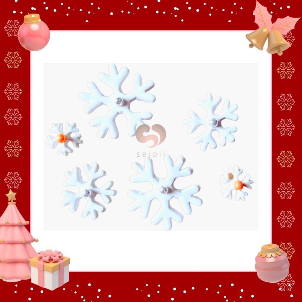 

Hiasan Kue Natal Edition / Cake Topper Natal / Gumpaste Natal Salju Putih