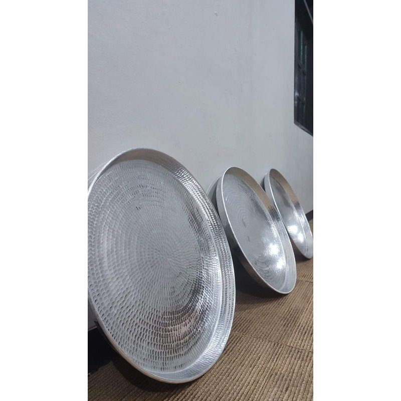 Nampan Aluminium Tebal diameter 50cm Tempa