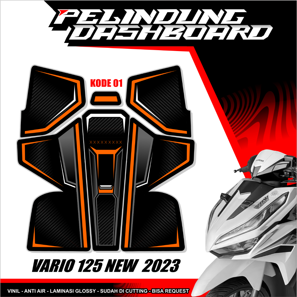 Stiker Pelindung Dashboard Tankpad vario deckpad Vario 125 2023 Atau Anti Gores Dashboard Vario 125 