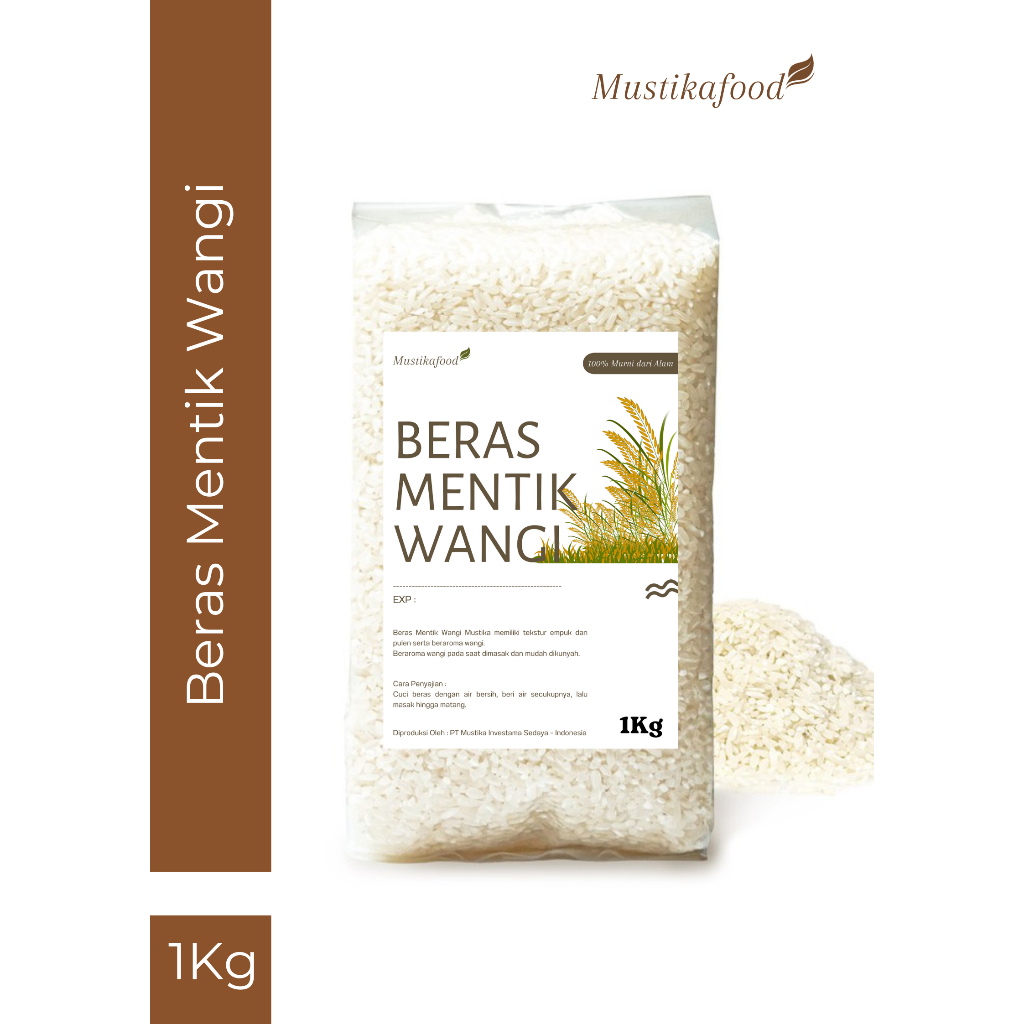 

Mustikafood Beras Mentik Wangi 1 kg Authentic Pure
