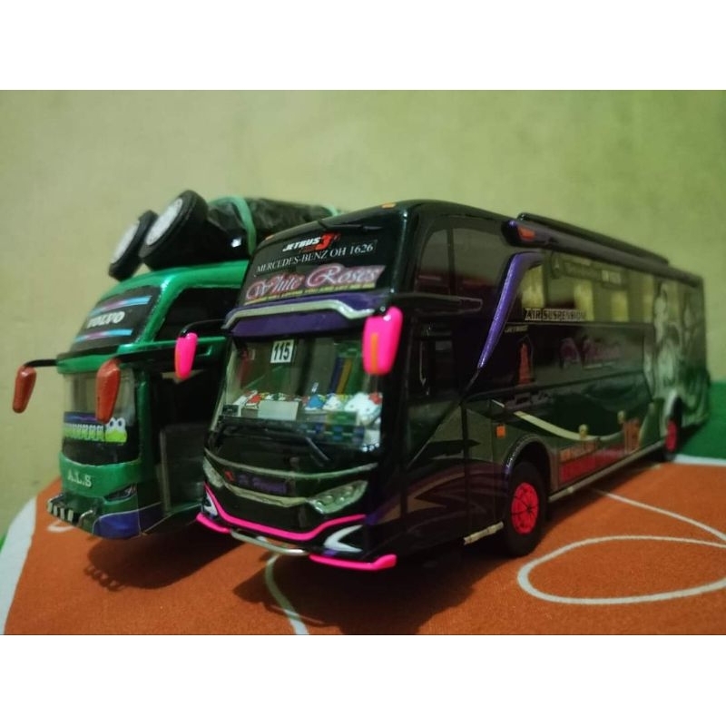 promo mainan anak miniatur bus Stj full lampu leed termurah