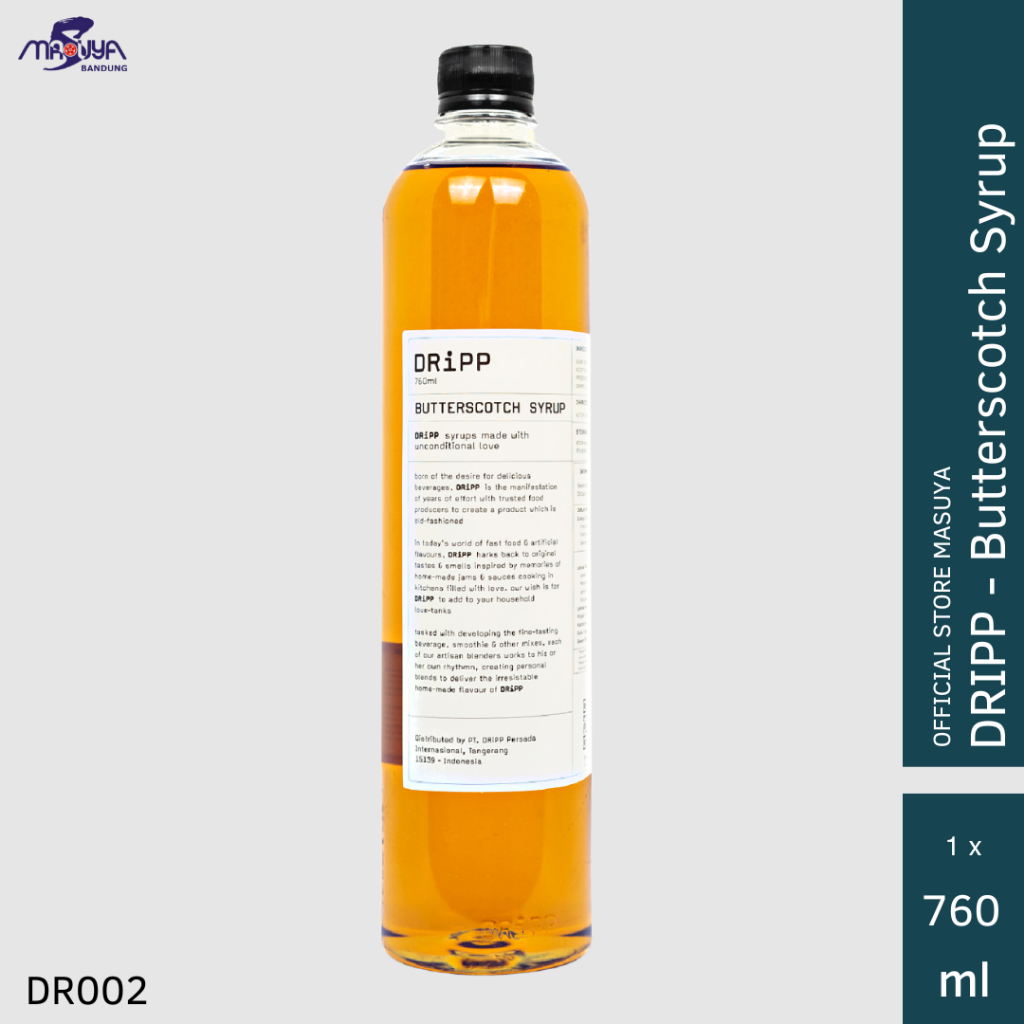 

DRiPP Butterscotch Syrup Sirup rasa Butterscotch 760ml