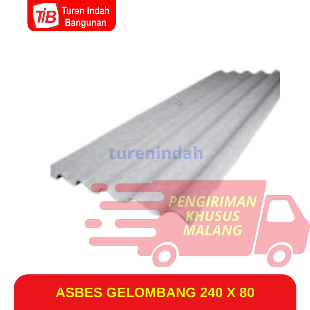 TIB - ASBES 11 GELOMBANG 240 x 80 - ATAP ASBES - ASBES ADIMAS - ASBES