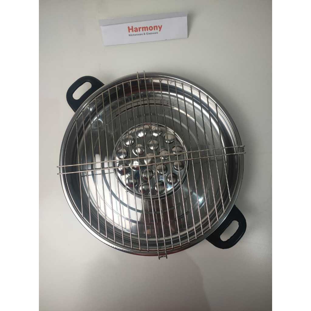 Muliya Magic Grill 33 Cm Alat Panggang Bakaran BBQ Sate Sosis Bulat Stainless