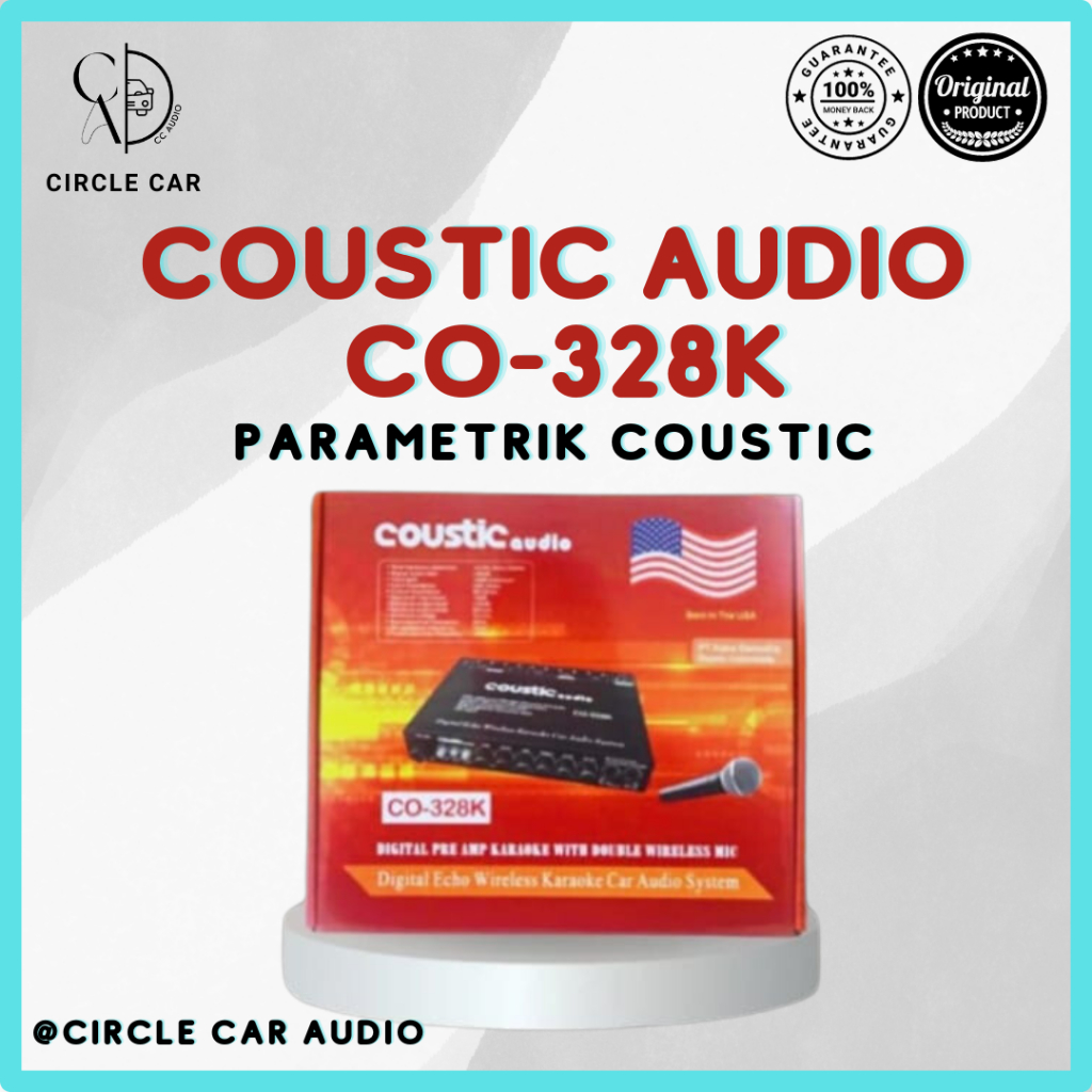 PARAMETRIK PREAMP WIRELESS KARAOKE MOBIL COUSTIC AUDIO CO-328K + 1 MIC