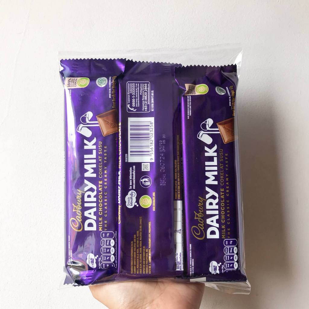 

Coklat Cadbury Dairy Milk 62gr Isi 6pcs