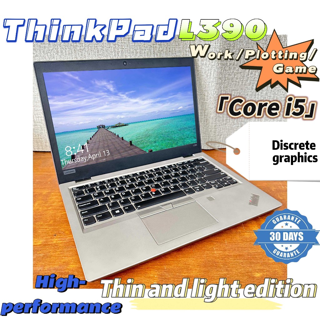 Laptop Lenovo Thinkpad L390 Intel Core i5 gen8  RAM 8G SSD 256GB - Second Murah Bergaransi Bekas IPS US Keybroad  backlight