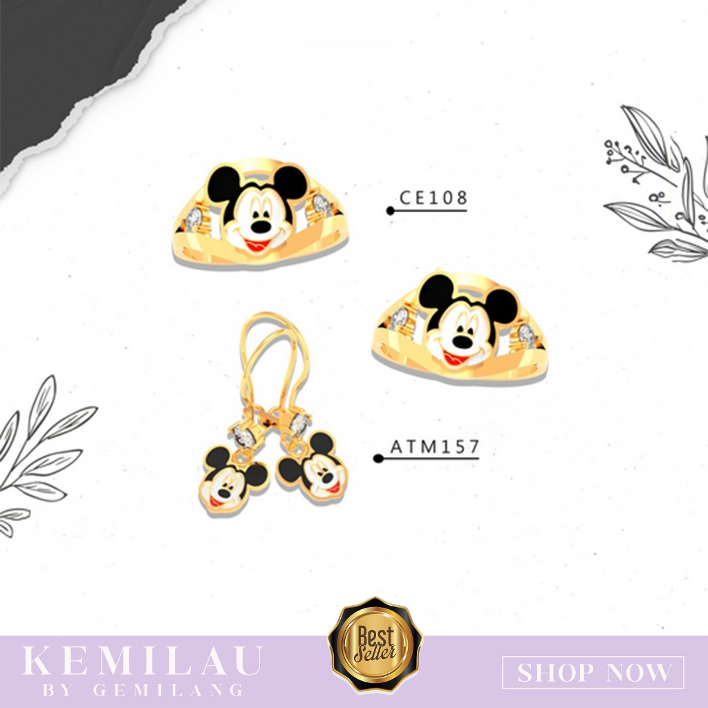 ANTING ANAK EMAS MUDA KADAR 6K ATAU 300 DAN 8K ATAU 375 MODEL KARAKTER LUCU CINCIN ANAK KODE ATKMN 1