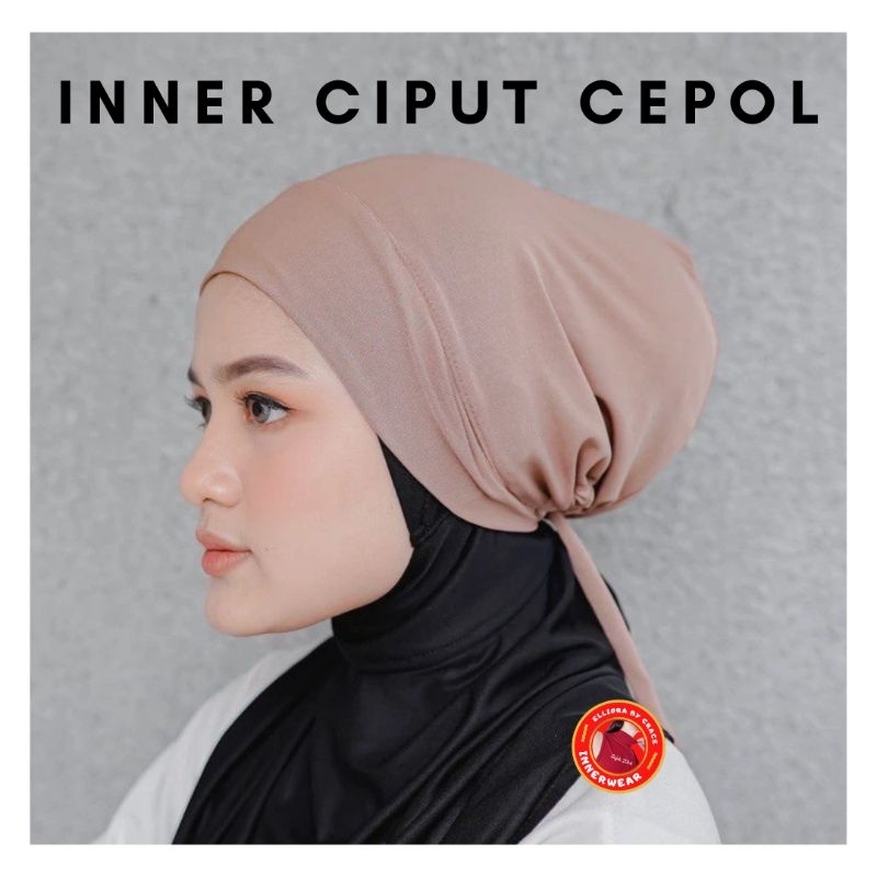Inner Ciput Cepol Turki Tali Belakang / Ciput Arab Konde Polos
