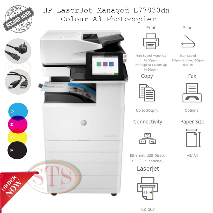Printer Hp Laserjet Color Managed Mfp E77830