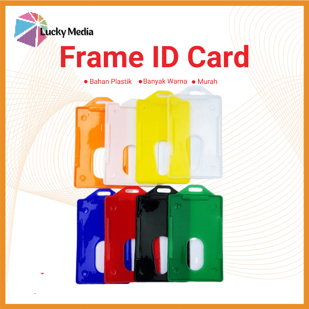

ID Card Holder Frame Casing Tempat 1 Sisi Potrait Tag Holder Plastik Kartu Nama