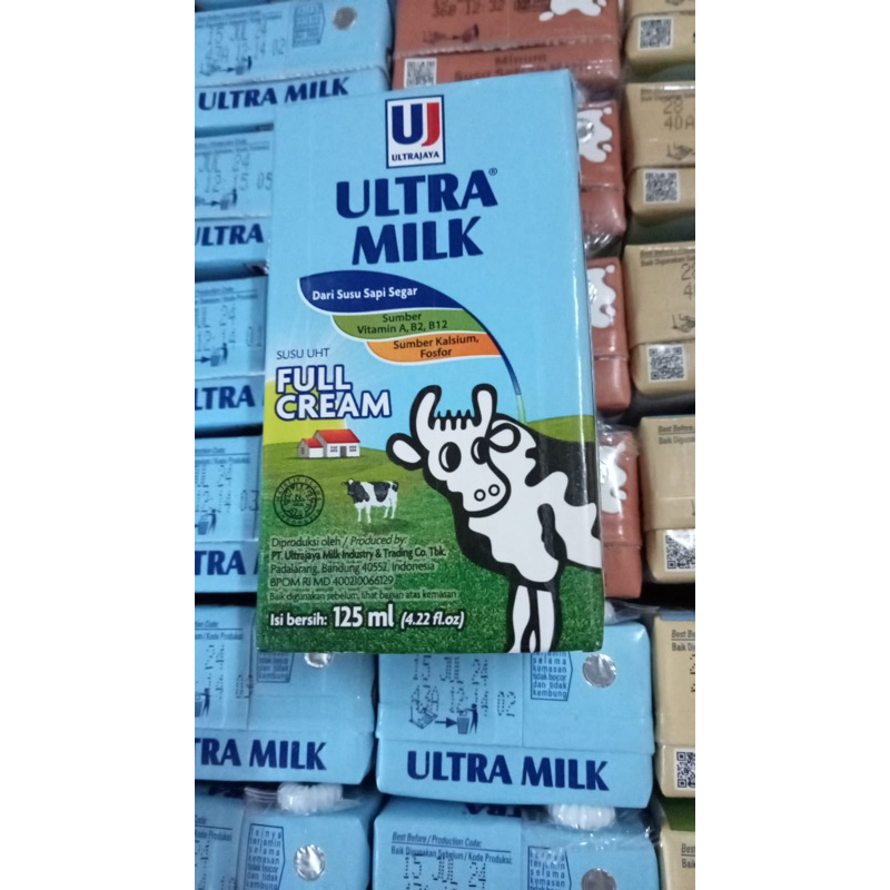 

susu ultra full cream 125ml