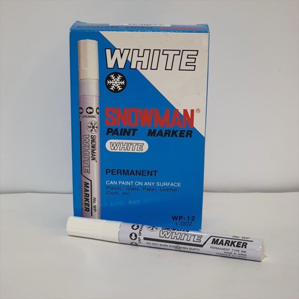 

Spidol putih permanen paint marker snowman fine tip tinta putih white FWP-12