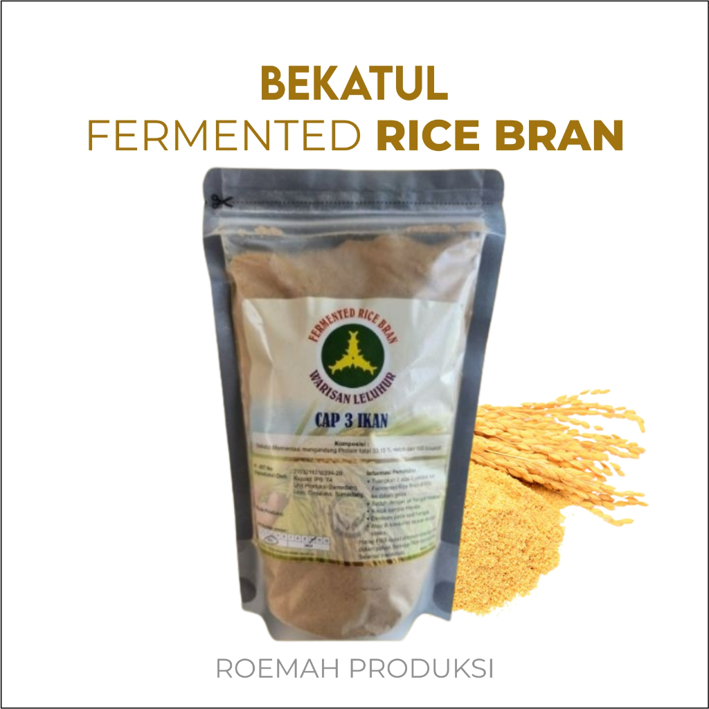 Bekatul fermented rice bran cap 3 ikan 300gr sari beras nutrisi tinggi