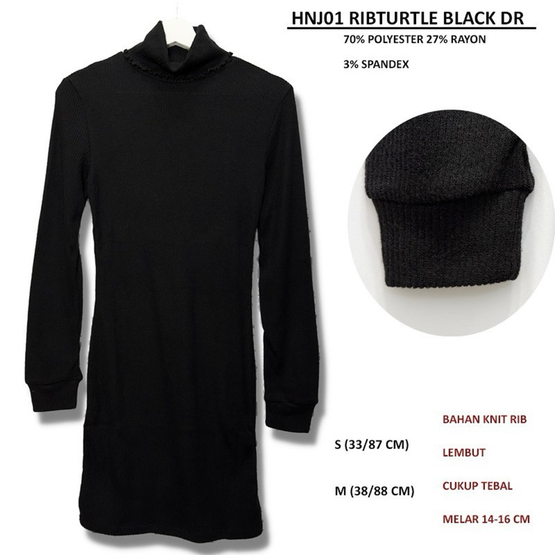 Dress Branded Wanita - HNJ 01 RIBTURTLE DR