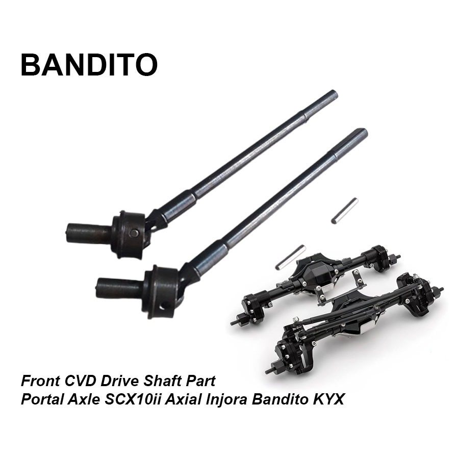 Bandito CVD Front Drive Shaft Part Gardan Portal Axial SCX10ii