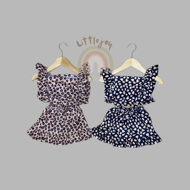 Baju bayi Perempuan Set Rok Leopard