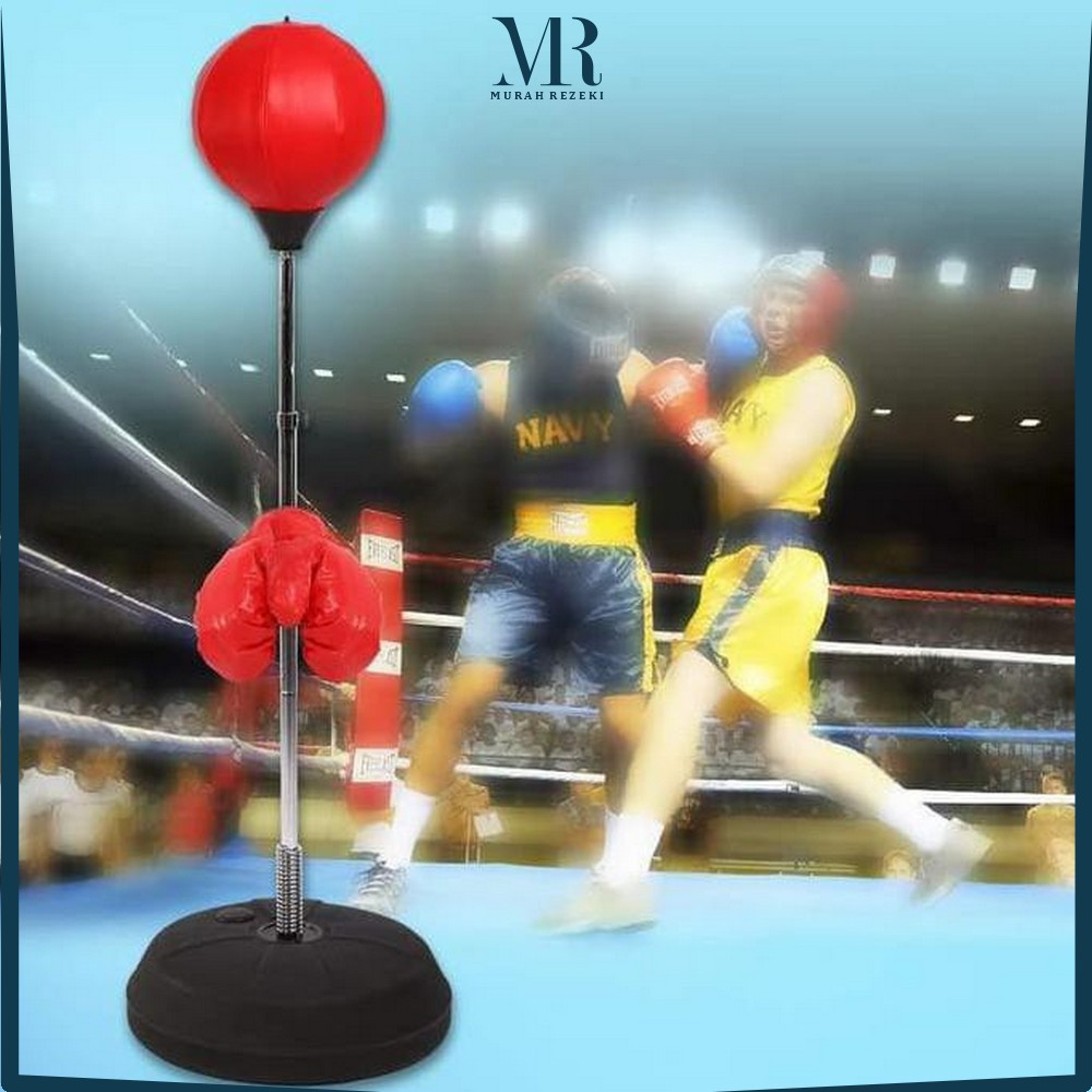 Childrens Boxing Toys Mainan Alat Latihan Tinju Set Anak / Sarung Tinju Maenan Samsak Tinju / Speed 