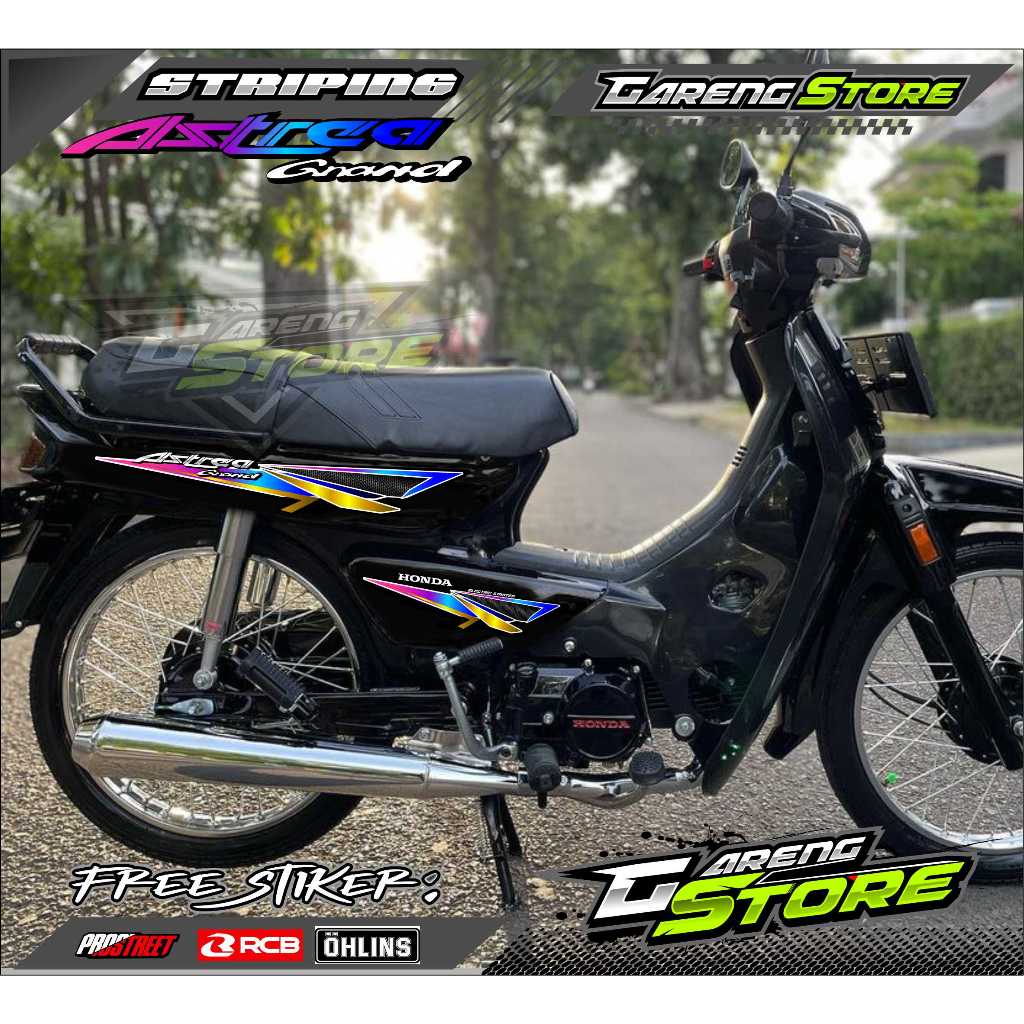 STRIPING VARIASI ASTREA HONDA GRAND / STICKER LIST VARIASI MOTOR ASTREA GRAND