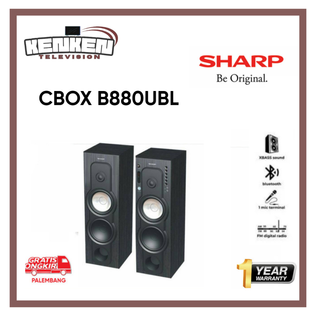Speaker Bluetooth Sharp CBOX-B880UBL Speaker Sharp