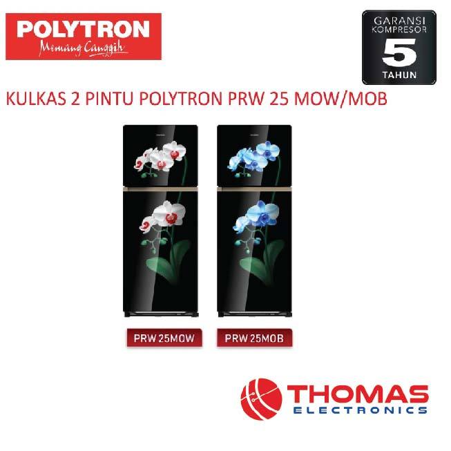 Kulkas 2 Pintu Polytron PRW25 PRW 25 MOW MOB  Garansi Resmi