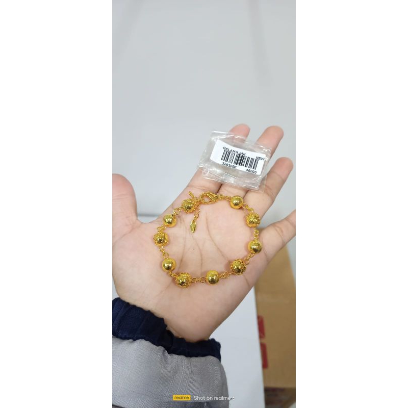 GELANG BOLA BOLA KUNING EMAS YXY