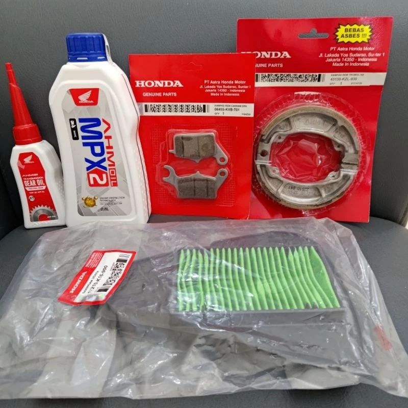 Paket service kampas dispad Vario 110 125 Scoopy oli mpx2, oli gardan, filter udara beat fi