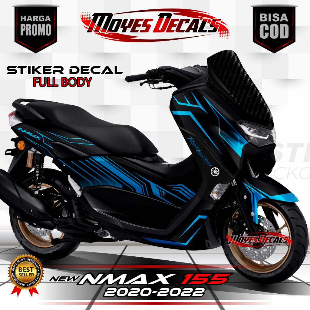 Decal Stiker Nmax New 2021 2022 2023 Full Body Motor Yamaha New Nmax Design Simple