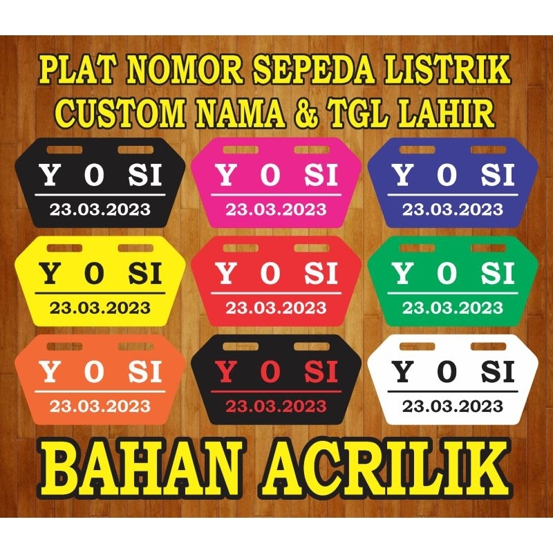 PLAT NOMOR SEPEDA LISTRIK