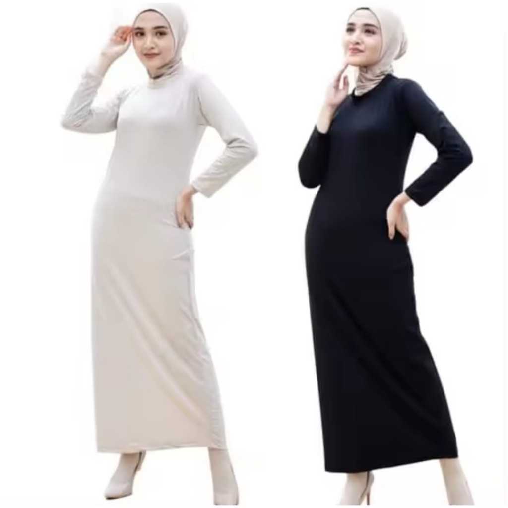 Terbaru Manset Gamis Wanita Dewasa/Inner Dress Panjang Lengan/Manset gamis hitam putih
