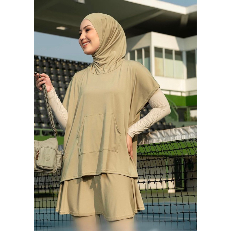 heylocal NSPIRE SPORT VEST HiJAB MOSS GREEN
