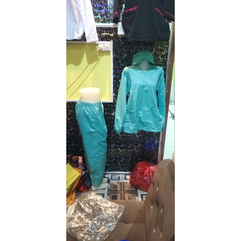 baju Oka lengan panjang karet HIJAU mint