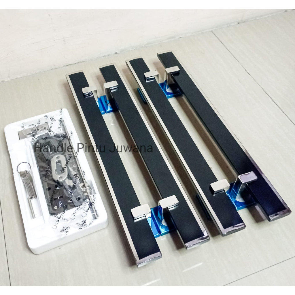Handle Set 4 Pcs Dan Kunci Gagang Pintu Rumah Kupu Tarung Mewah 35 Cm Pegangan Pintu Rumah Minimalis