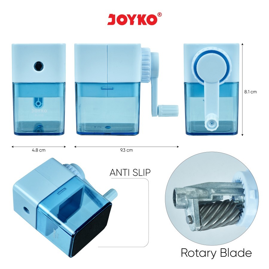 

Sharpener Serutan / Gerotan Pensil Meja Putar Joyko A-156