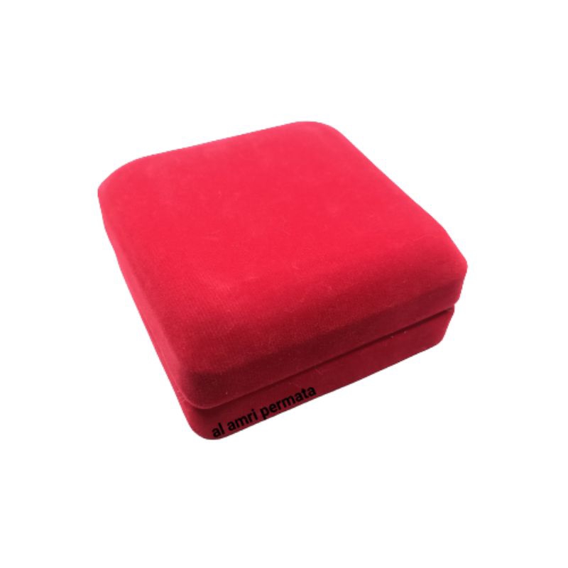 kotak perhiasan 1 set / kotak perhiasan bahan bludru model kotak