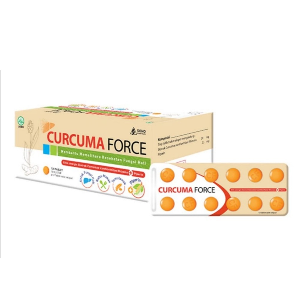 Curcuma Force Obat Ginjal Suplemen Ginjal Vitamin Ginjal Penambah Nafsu makan Curcuma Tablet