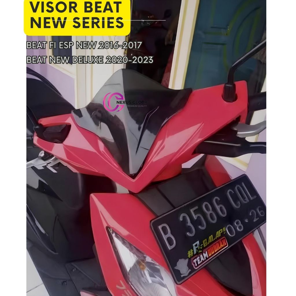 Visor Honda Beat fi new premium 2016 2017 2018 2019 2020 2021 Windshield Motor kaca depan motor beat