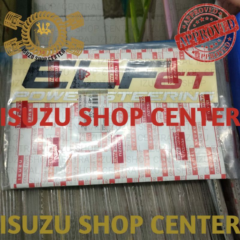 STIKER STICKER DECAL ISUZU ELF HD POWER STEERING POWERSTEERING ORIGINAL ISUZU ELF 6T POWER STEERING