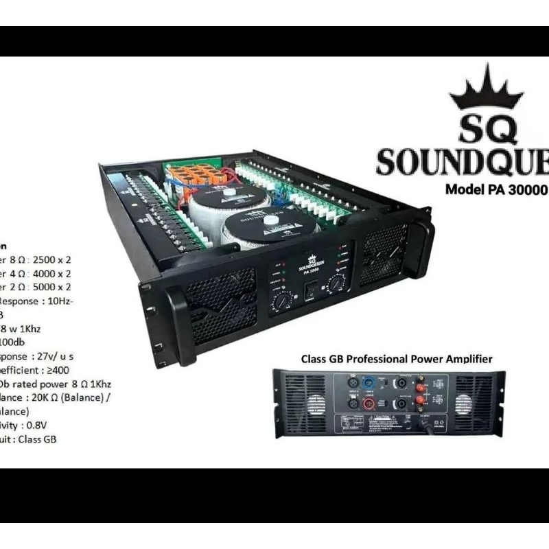POWER SUBWOOFER SOUNDQUEEN PA 3000 ORIGINAL GARANSI RESMI SQ PA3000