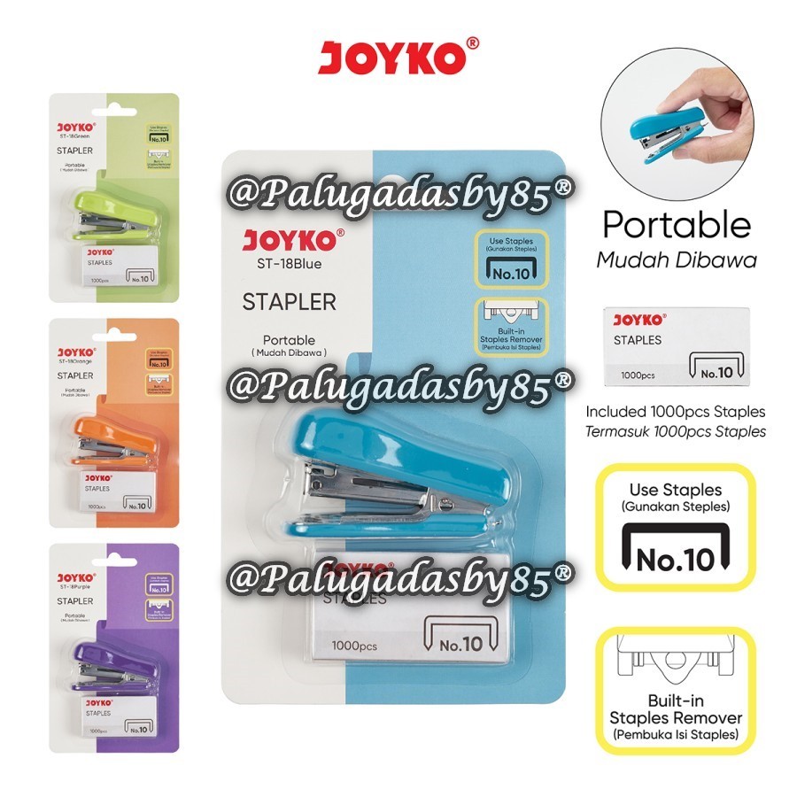 

(1 Set) GROSIR Stapler JOYKO ST-18 Set / Stapler dan Staples Isi Jepretan Joyko ST-18 / Stapler Set Joyko ST-18 / Joyko ST18 / Joyko ST 18