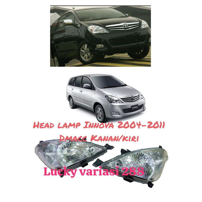 HEAD LAMP INNOVA 2004 2005 2006 2007 2008 2009 2010 2011  LAMPU BESAR INOVA KANAN KIRI